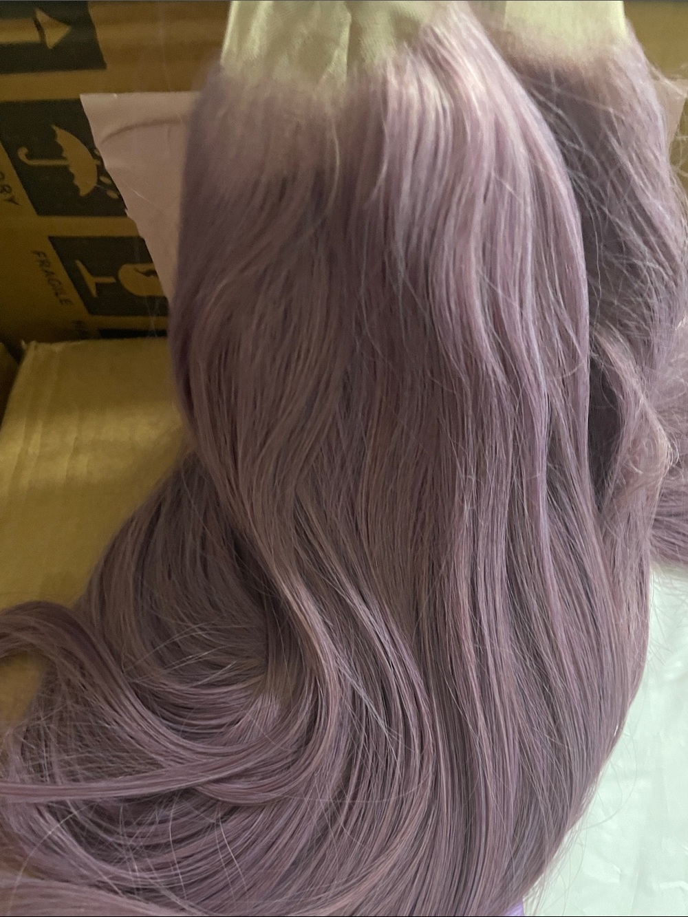 13x4 Premium Ash Lavender Lace Front Wig - Picture 9 of 16